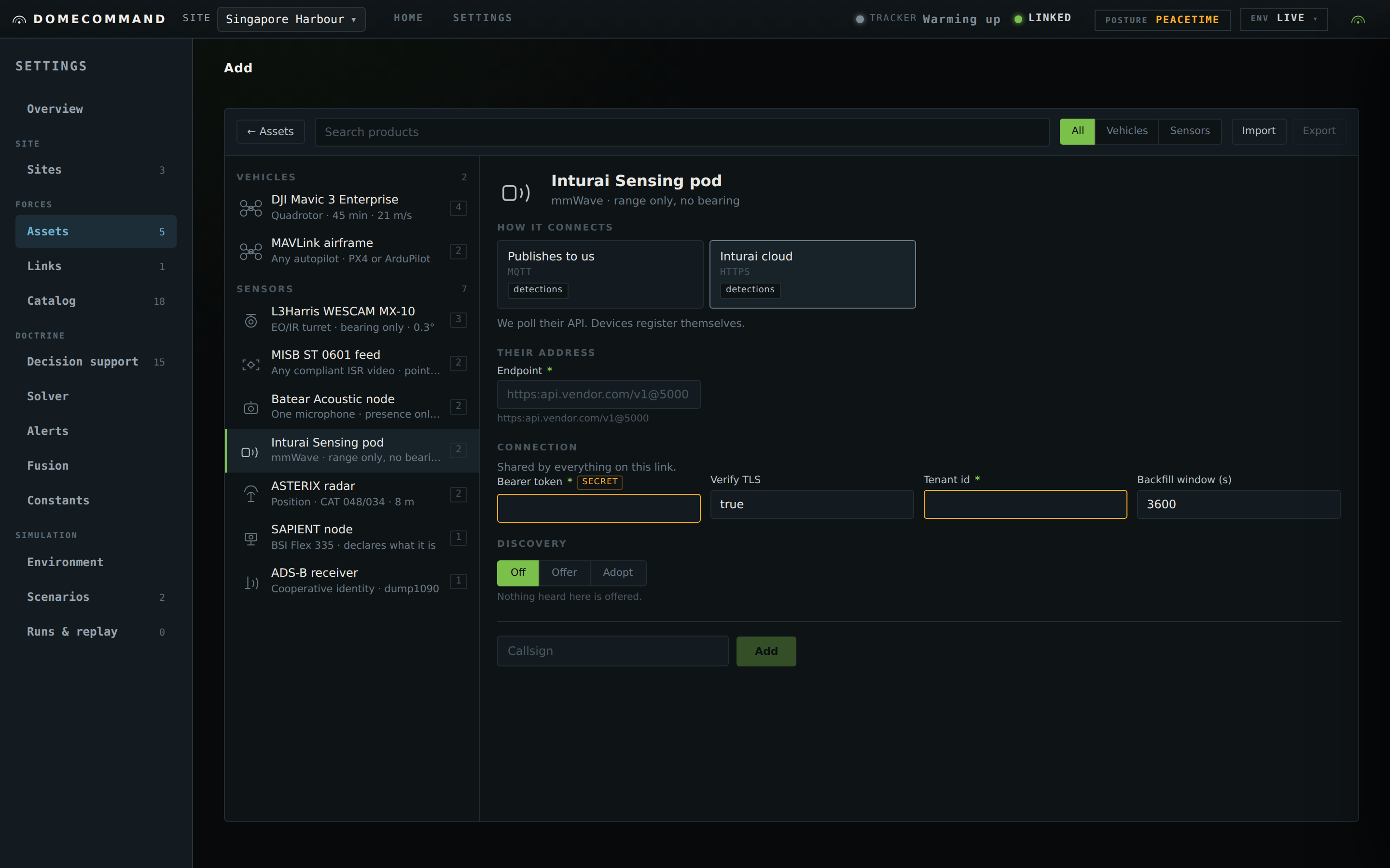 Adding an Inturai sensing pod