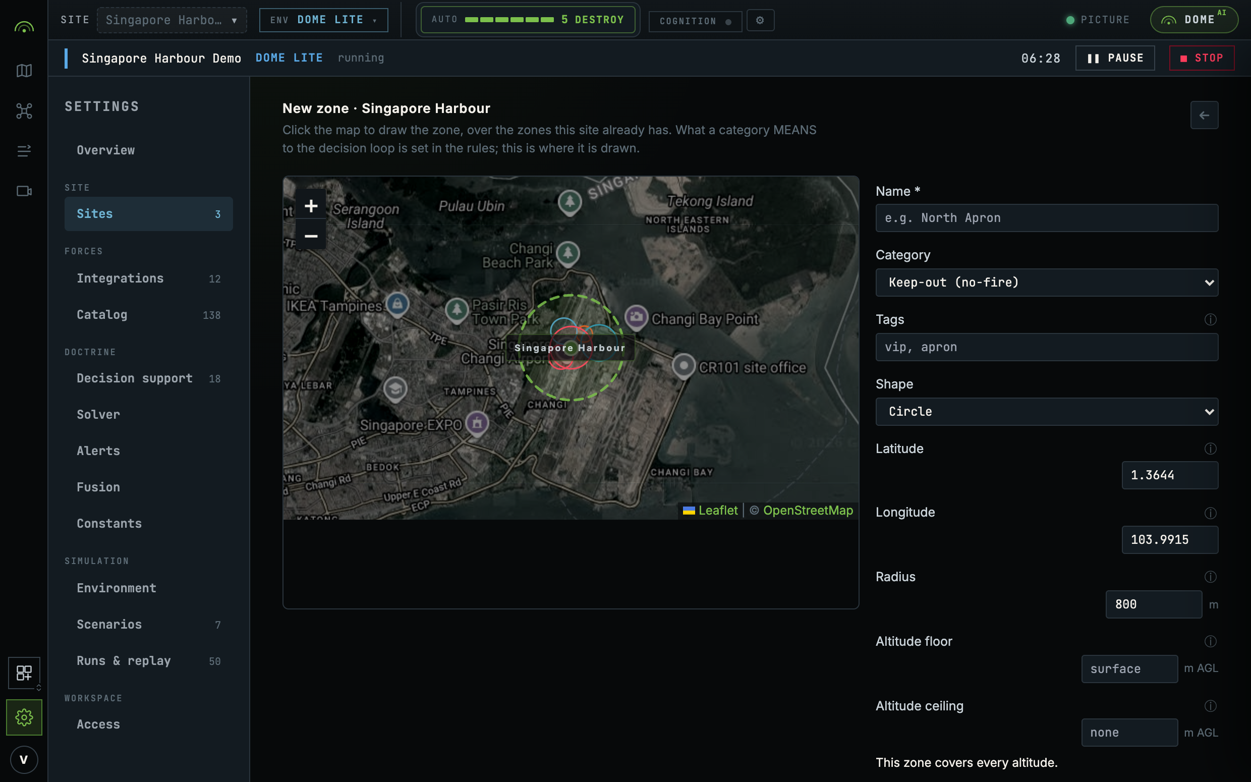 Authoring a zone on the site map